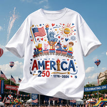 Load image into Gallery viewer, Celebrate America's 250th Anniversary - Personalized Patriot Shirt Shirts PopCulturePrints
