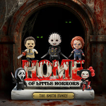 Load image into Gallery viewer, Home of Little Horrors - Personalized Horror Acrylic Plaque for Family Gifts Shaped Plaques PopCulturePrints
