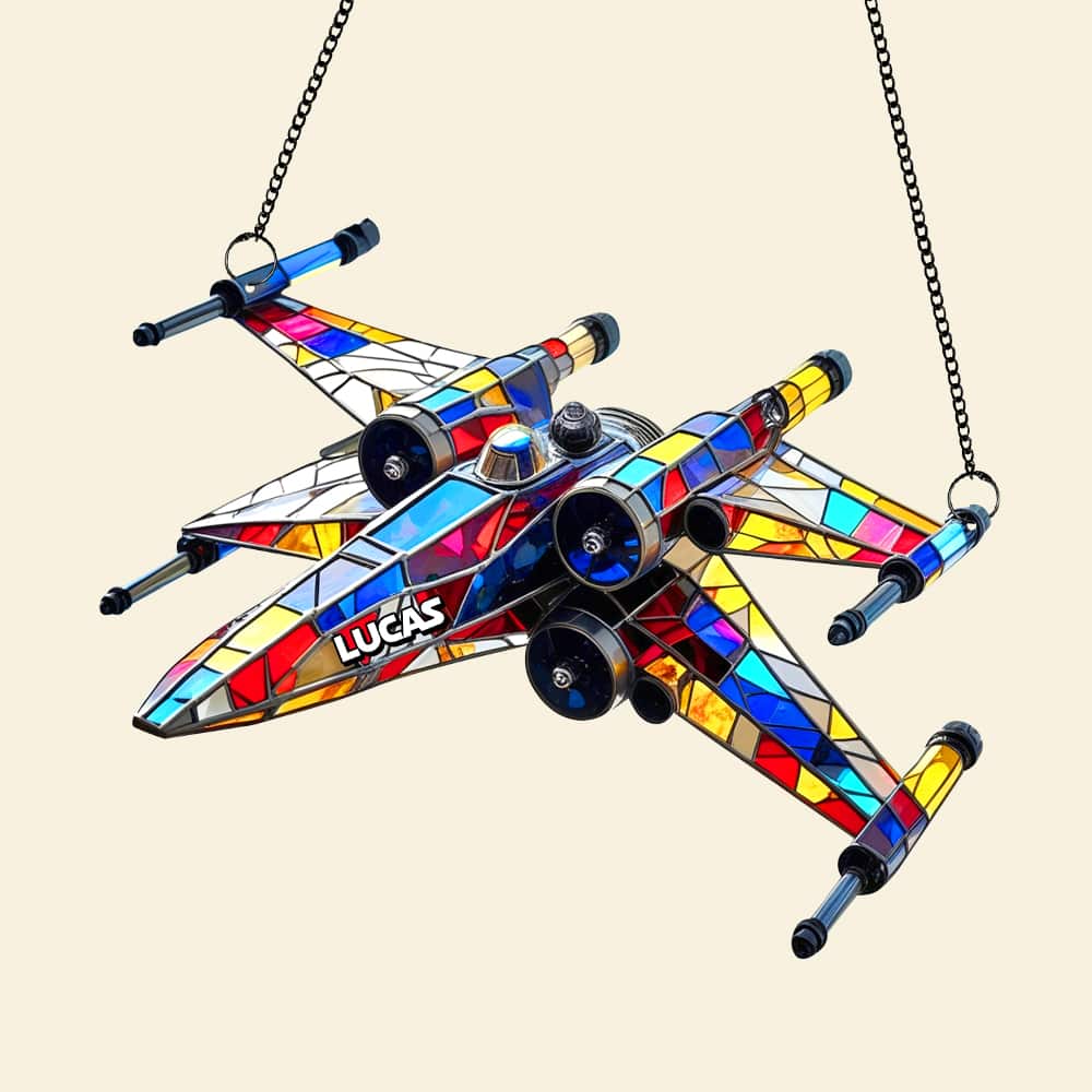 "Light Up Your World!" - Spaceship Suncatcher - Personalized Gifts for Galaxy Lovers Ornament PopCulturePrints