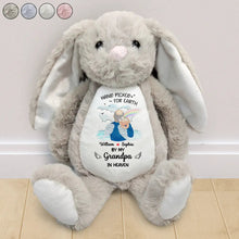 Load image into Gallery viewer, Hand Picked For Earth By My Grandpa Grandma - Personalized Soft Toy Bunny for Heartfelt Gifts Soft Toy Bunny PopCulturePrints
