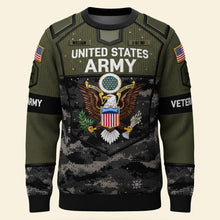 Load image into Gallery viewer, Honor Their Service with Our Military Knitted Ugly Sweater - Personalized Gift for Veterans AOP Products PopCulturePrints
