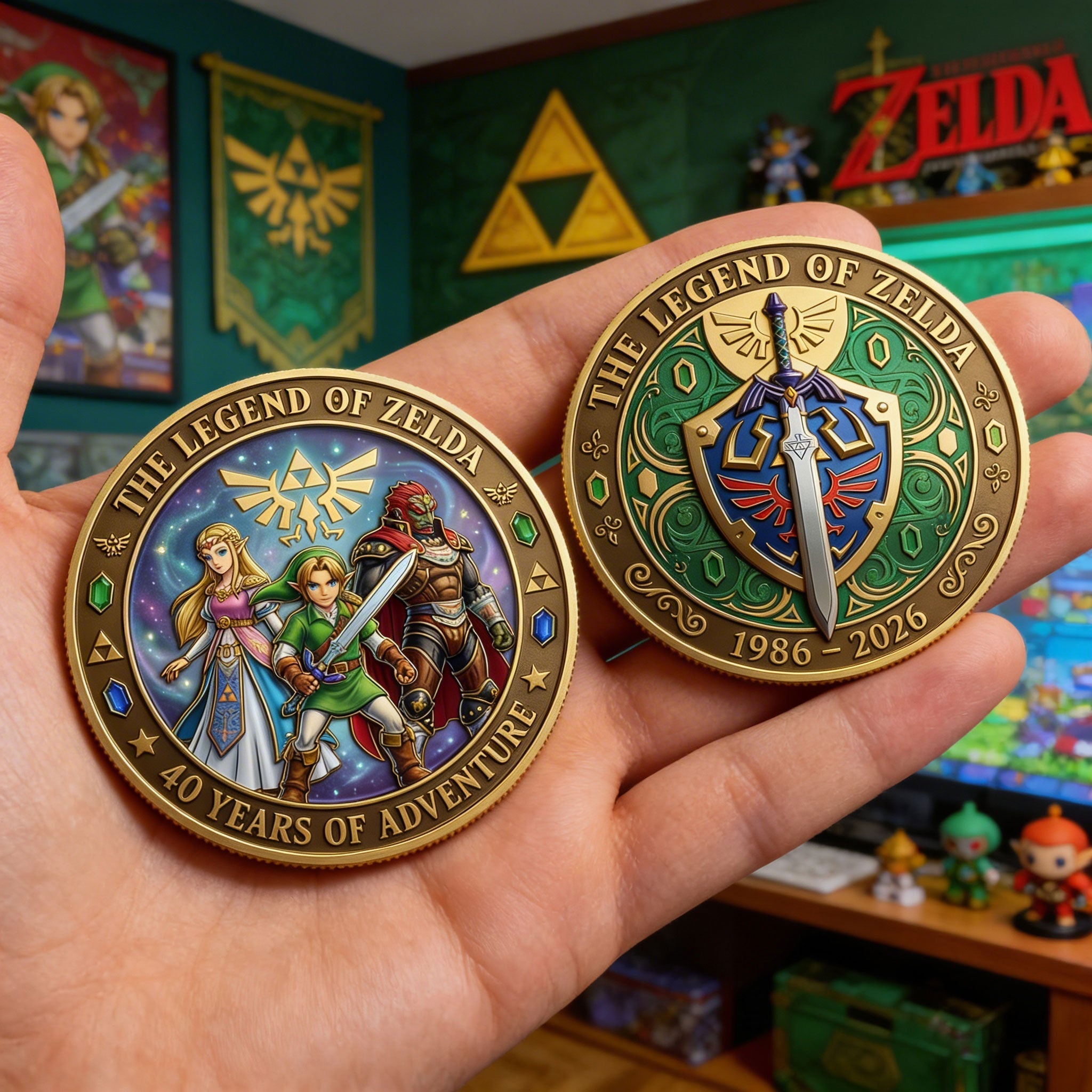 “A Token of Adventure Awaits” - 40 Years of Fantasy Adventure Metal Coin - Personalized Gift for Fantasy Lovers Coin PopCulturePrints