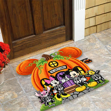 Load image into Gallery viewer, “Welcome Home! Celebrate Halloween in Style” - Personalized Pumpkin House Doormat - Custom Gift for Families, Friends &amp; More Doormat PopCulturePrints
