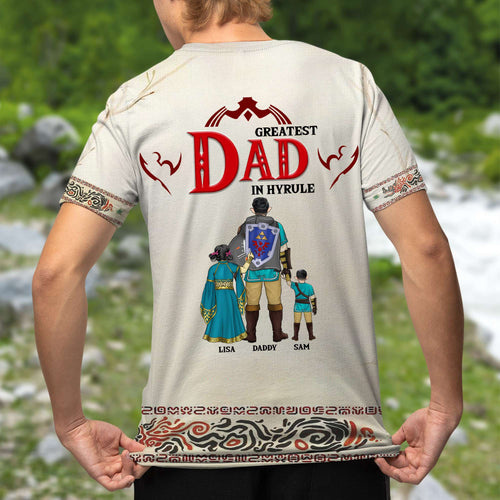 Greatest Dad in Hyrule Personalized 3D Shirt - Perfect Father's Day Gift AOP Products PopCulturePrints