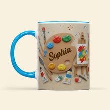 Load image into Gallery viewer, “Create Your Masterpiece!” Personalized Artist Coffee Mug - Custom Gift for Painting Lovers Coffee Mug PopCulturePrints
