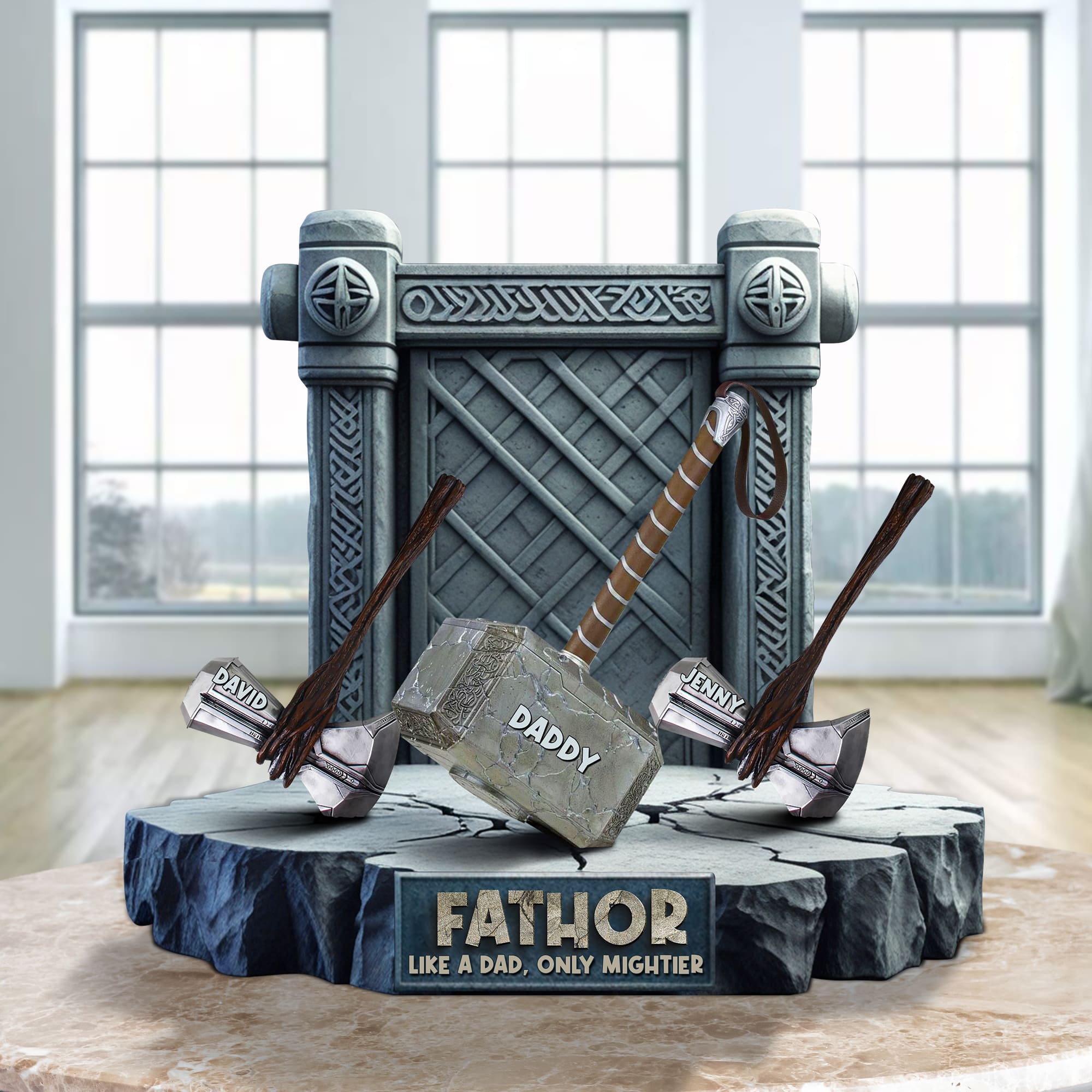 Fathor Quote Plaque - Personalized Gifts for Dad Shaped Plaques PopCulturePrints