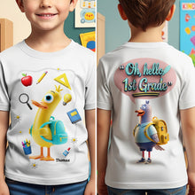 Load image into Gallery viewer, Oh Hello Kindergarten Duck Shirt - Personalized Kids Gift Shirts PopCulturePrints
