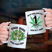 Load image into Gallery viewer, Personalized Couple Coffee Mug - Good Buds Theme Coffee Mug PopCulturePrints
