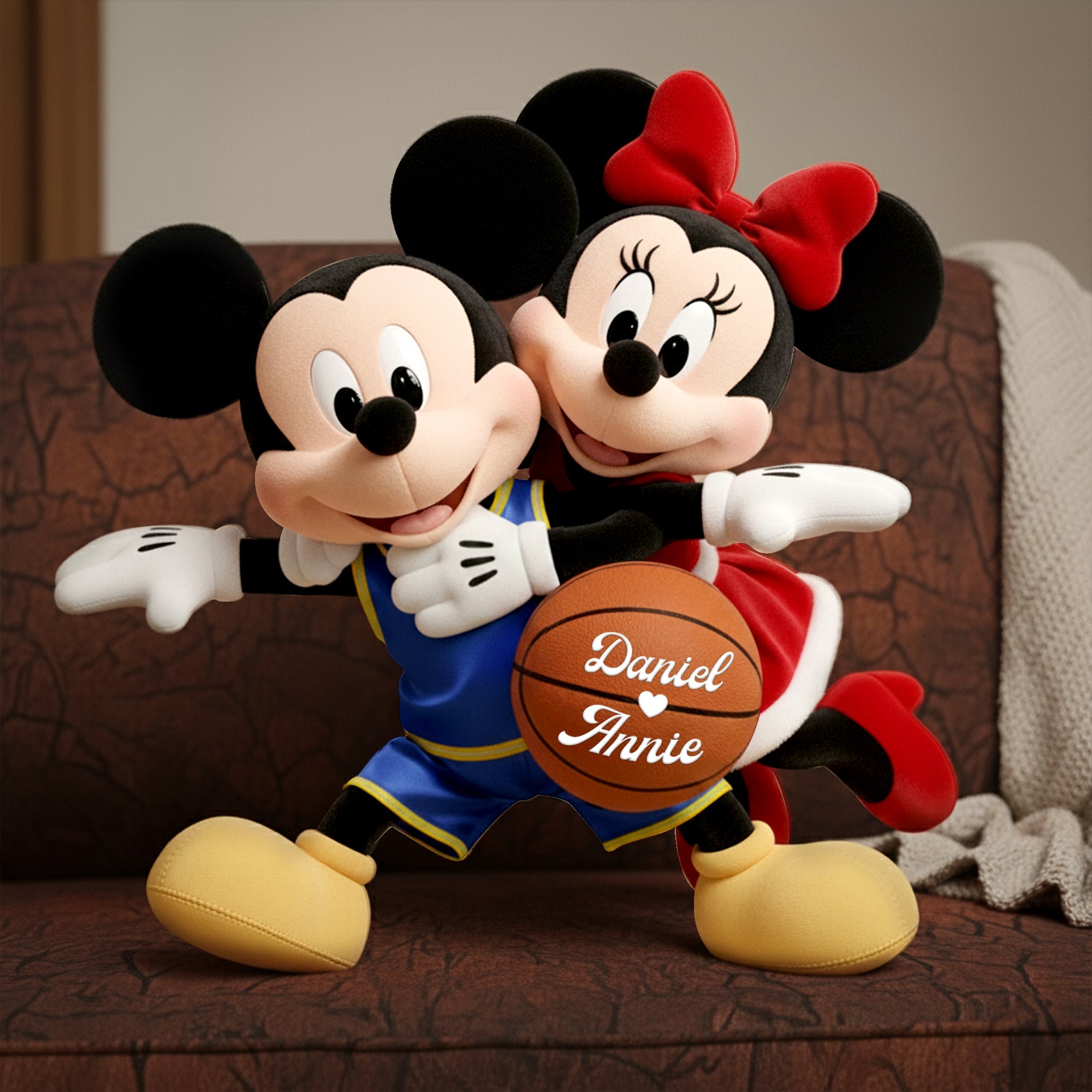 Love in Every Pillow - Personalized Athletic Duo Shaped Pillow for Couples Pillow PopCulturePrints