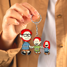 Load image into Gallery viewer, Personalized Family Keychain - Unique Gift for Parents and Kids Keychains PopCulturePrints
