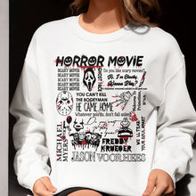 Load image into Gallery viewer, Horror Movie Themed Sweatshirt - Personalized
