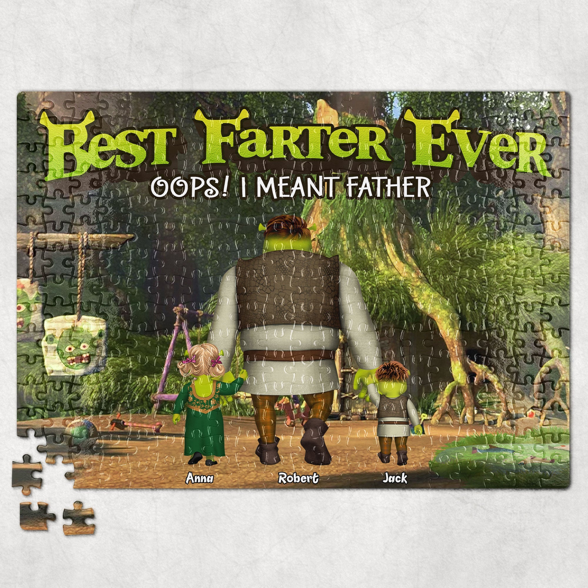 Personalized 'Best Father Ever' Jigsaw Puzzle Jigsaw Puzzles PopCulturePrints