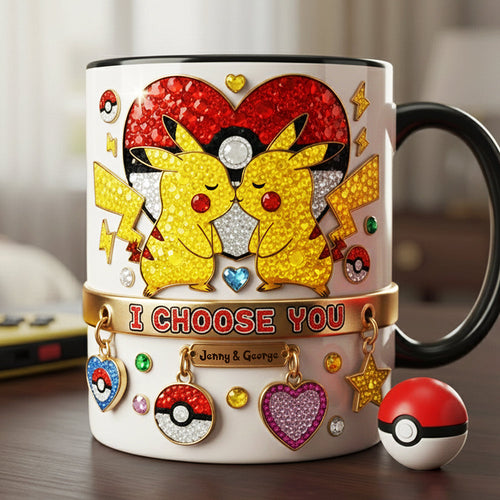 I Choose You - Personalized Kissing Couple Coffee Mug Coffee Mug PopCulturePrints