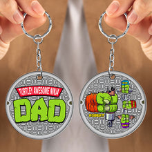 Load image into Gallery viewer, Custom Ninja Dad Keychain - Personalized Gift Keychains PopCulturePrints
