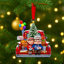 Load image into Gallery viewer, &quot;Celebrate Love This Christmas&quot; - Personalized Christmas Ornament for Couples - A Perfect Gift for Spouses and Partners Ornament PopCulturePrints
