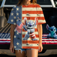 Load image into Gallery viewer, Stitched with Love: Celebrate Your Inner Blue Monster - Personalized Blue Monster Lovers Shirt AOP Products PopCulturePrints
