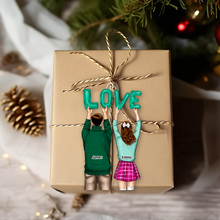 Load image into Gallery viewer, Custom Couple Christmas Ornament - Personalized Love Balloons &amp; Valentine&#39;s Day Gifts Ornament PopCulturePrints
