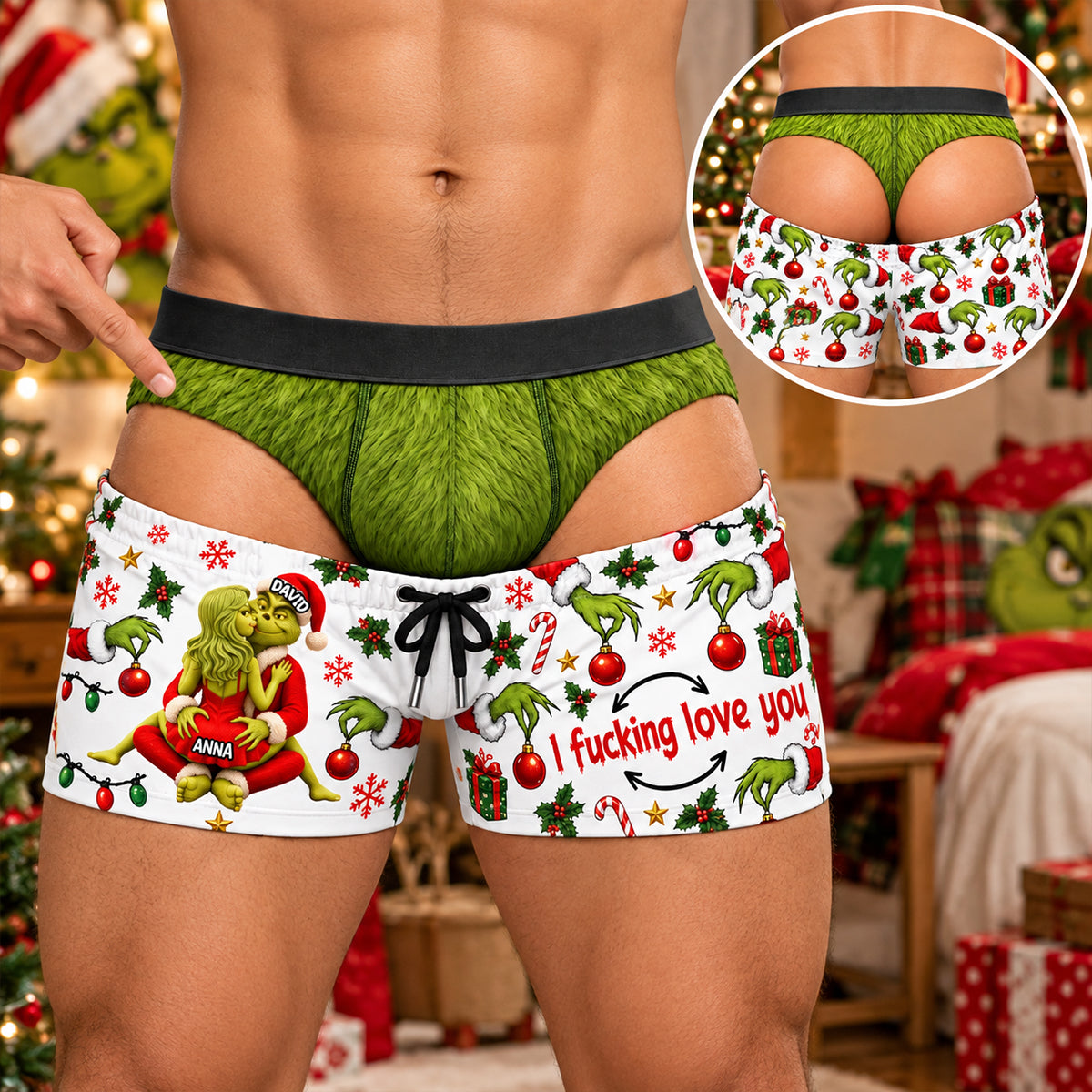 “I F*cking Love You” - Funny Men's Boxers - Personalized Gifts for Him