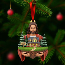 Load image into Gallery viewer, “Blessed is the Family” - Personalized Christmas Ornament - Ideal Gift for Families and Friends Ornament PopCulturePrints
