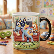 Load image into Gallery viewer, "Bring Joy to Dad's Mornings!" - Sleepy Dad Magic Coffee Mug - Personalized Gift for Father's Day, Grandpa &amp; Dads Coffee Mug PopCulturePrints
