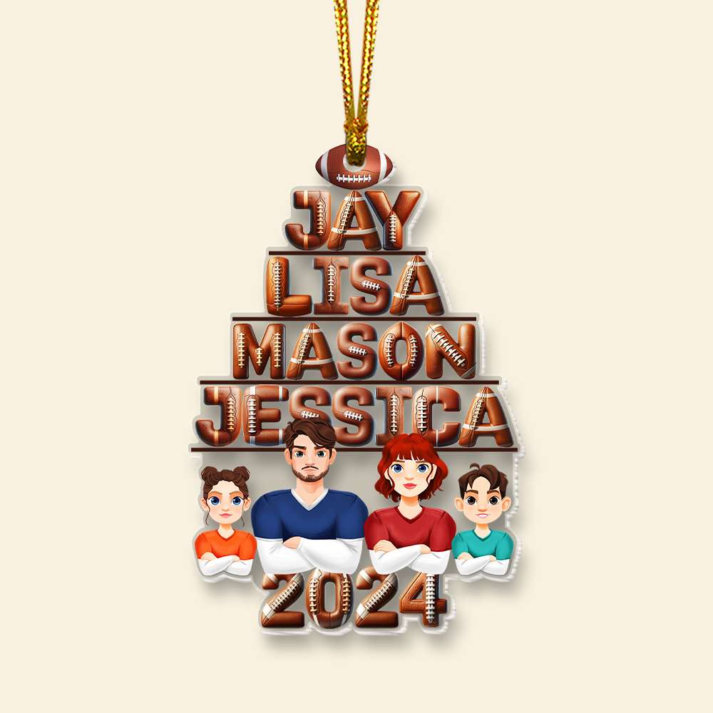 Personalized Family Sports Lover Christmas Ornament Ornament PopCulturePrints