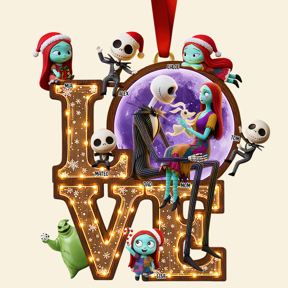“Celebrate Love & Family” - Personalized Christmas Ornament for Family Ornament PopCulturePrints