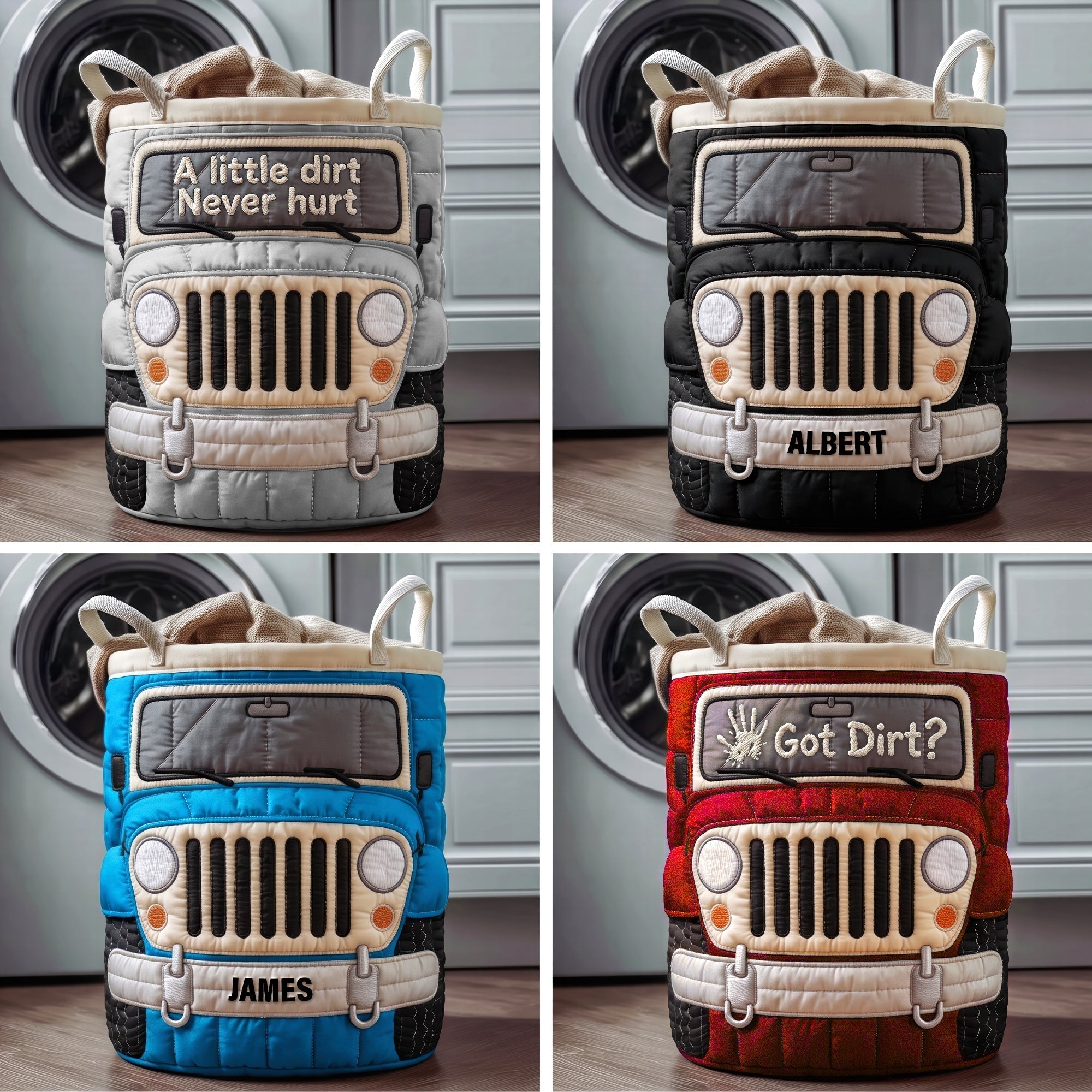 Dirt Journey Quilted Laudry Basket - Personalized Gifts For Off-road Lovers 06qhqn140726 Laundry Basket PopCulturePrints