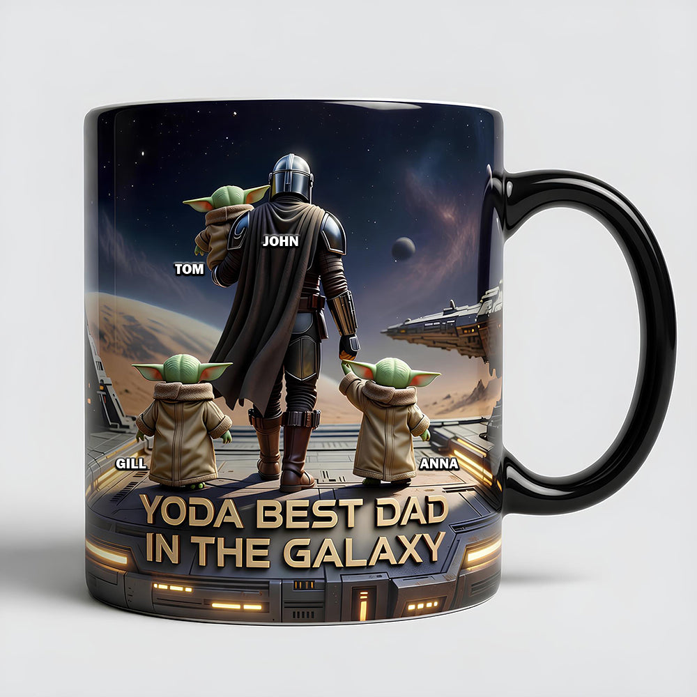 “Yoda Best Dad in the Galaxy” - Personalized Magic Mug for Dads, Grandpas, and More Coffee Mug PopCulturePrints