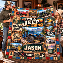 Load image into Gallery viewer, “It's a Jeep Thing” - Personalized Off-Road Blanket for Adventure Lovers Blanket PopCulturePrints
