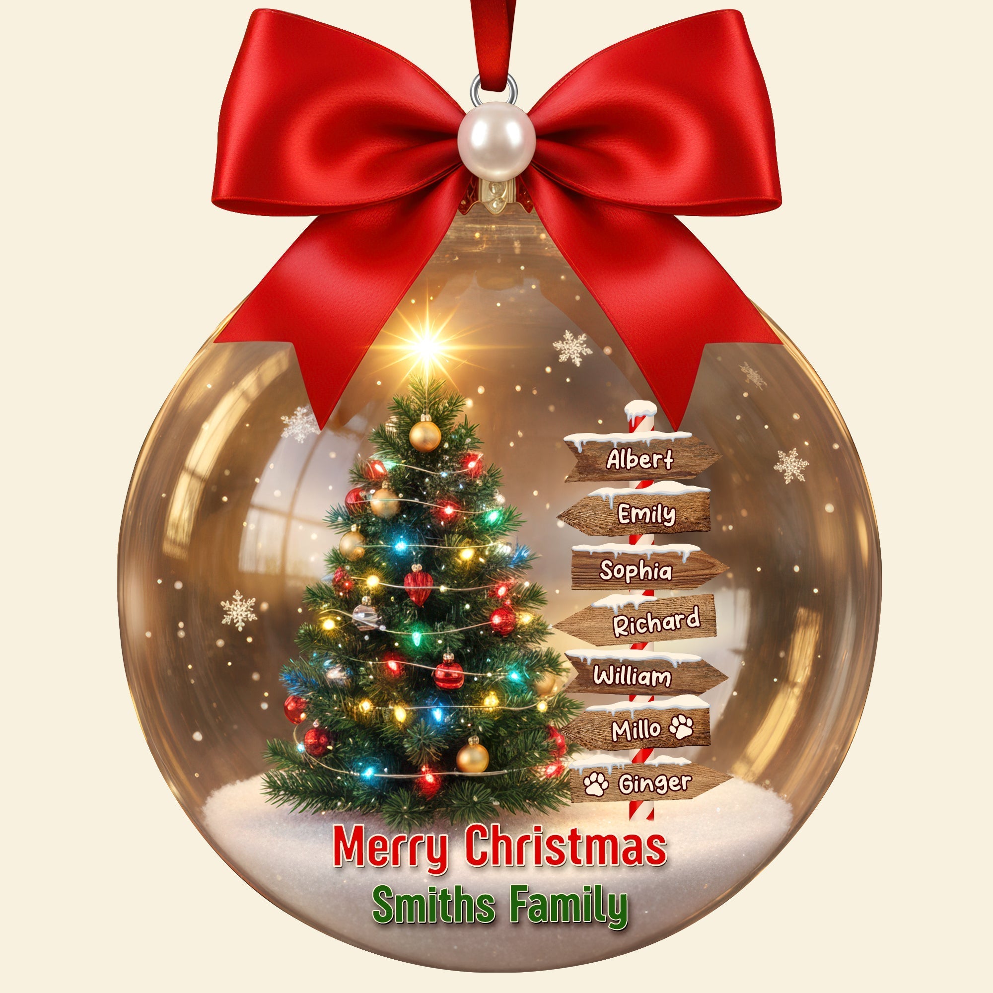 Family Tree Christmas Ornament – A Heartwarming Personalized Gift for Family Ornament PopCulturePrints