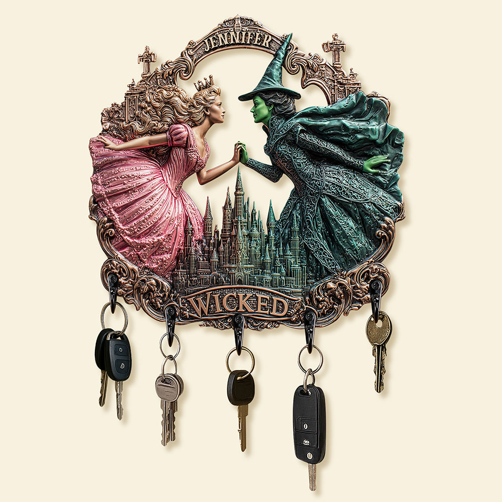 Good Witch Key Hanger - Personalized Gift for Musical Fans Wood Sign PopCulturePrints