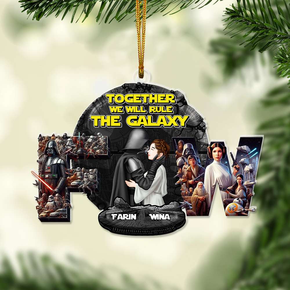 Personalized Galactic Love Ornament - Unique Valentine's Day Gifts for Couples Ornament PopCulturePrints