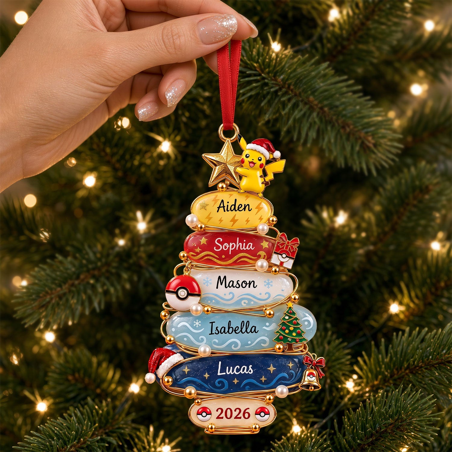 Celebrate Joy with Our Customizable Christmas Acrylic Ornament - Perfect Personalized Gift for Family and Friends Ornament PopCulturePrints