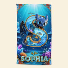 Load image into Gallery viewer, Make Waves with Personalized Mythic Ocean Beach Towel - Gift for Beach Lovers Beach Towel PopCulturePrints
