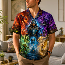 Load image into Gallery viewer, Unleash Your Inner Hero - Fantasy Warrior Hawaiian Shirt - Personalized Gift for Fantasy Lovers
