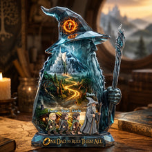 Load image into Gallery viewer, "One Dad to Rule Them All" - Personalized Legendary Trip With Dad Acrylic Plaque - Ideal Gift for Dads and Grandpas Shaped Plaques PopCulturePrints

