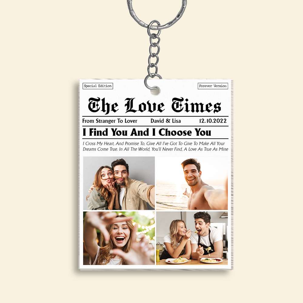 Personalized Acrylic Keychain for Couples - The Love Times Edition Keychains PopCulturePrints