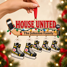 Load image into Gallery viewer, “Celebrate Family Unity this Holiday Season” - Custom House United Christmas Ornament - Personalized Gifts for Skating Lovers Ornament PopCulturePrints
