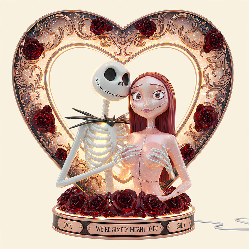 We're Simply Meant to Be - Naughty Spooky Couple Light Box - Personalized Gift for Couples Light Box PopCulturePrints