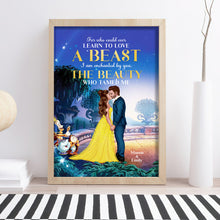 Load image into Gallery viewer, Personalized Love Story Canvas Print - Beauty and the Beast Poster &amp; Canvas PopCulturePrints
