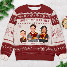 Load image into Gallery viewer, Personalized Harry Potter Family Sweater - Custom Cartoon Portraits
