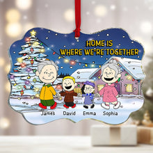 Load image into Gallery viewer, Personalized Cartoon Family Holding Hands Christmas Ornament - Custom Names
