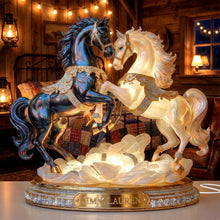 Load image into Gallery viewer, “Celebrate Your Love with a Touch of Elegance” - Luxury Horse Couple Light Box, Personalized Gift for Couples &amp; Horse Lovers Light Box PopCulturePrints
