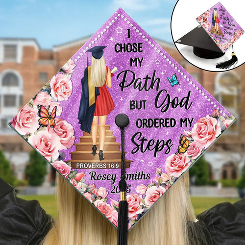 I Chose My Path - Personalized Graduation Cap Topper Graduation Cap Topper PopCulturePrints