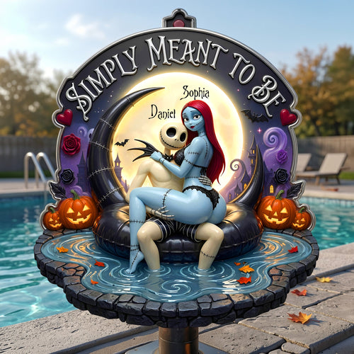 Simply Meant to Be - Naughty Couples Metal Sign - Personalized Gift for Couples Metal Signs PopCulturePrints