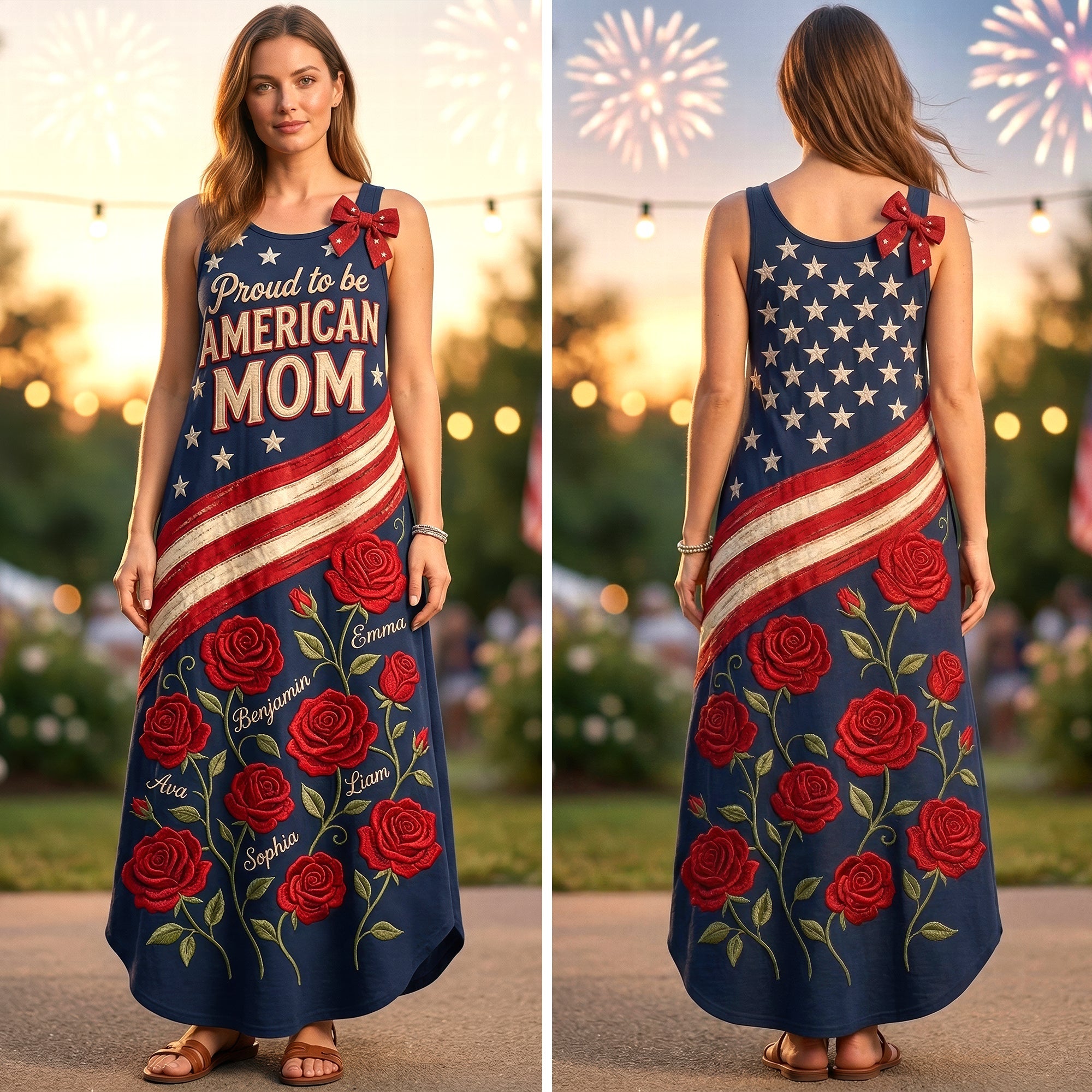 "Celebrate Your Pride as a Mom" - Proud Mom Maxi Dress - Personalized Gift for Mom, Grandma, and Loved Ones Dress PopCulturePrints