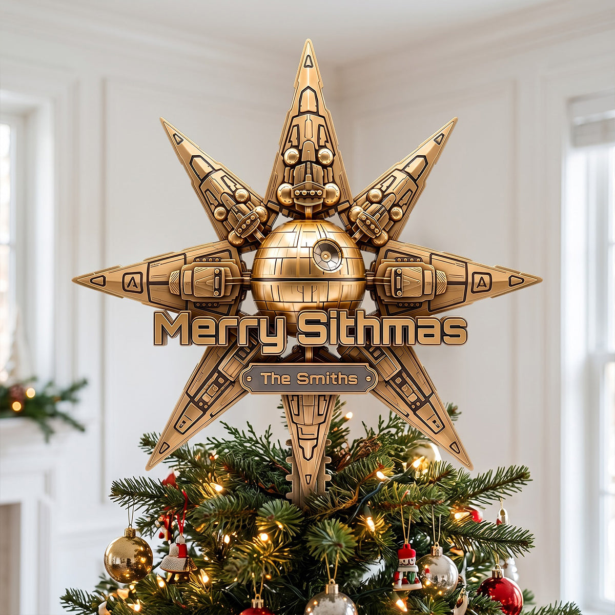 Space Adventure Tree Topper - Personalized Christmas Gifts 03hutn081026 Ornament PopCulturePrints