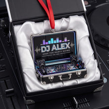 Load image into Gallery viewer, Keep the Party Going - DJ Suitcase Christmas Ornament - Personalized Gift for DJs
