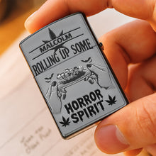 Load image into Gallery viewer, &quot;Rolling Up Some Horror&quot; - Unique Personalized Lighter for Smoking Lovers Lighter PopCulturePrints
