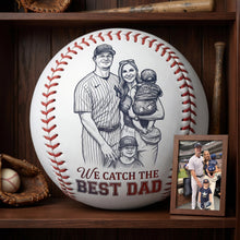 Load image into Gallery viewer, "A Hero's Gift for Dad - Shadow Dad and Kids Acrylic Plaque - Personalized Gifts for Dad" Baseball PopCulturePrints
